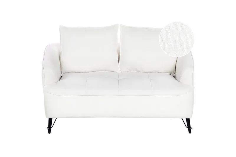 2-sitssoffa Beliani Hobro Brun, Svart White||Black - Møbler - Sofaer - 2 personers sofa