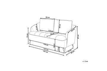 2-sitssoffa Beliani Hobro Brun, Svart White||Black - Møbler - Sofaer - 2 personers sofa