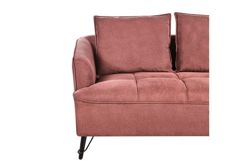 2-sitssoffa Beliani Hobro Brun, Svart Pink - Lyserød - Møbler - Sofaer - 2 personers sofa