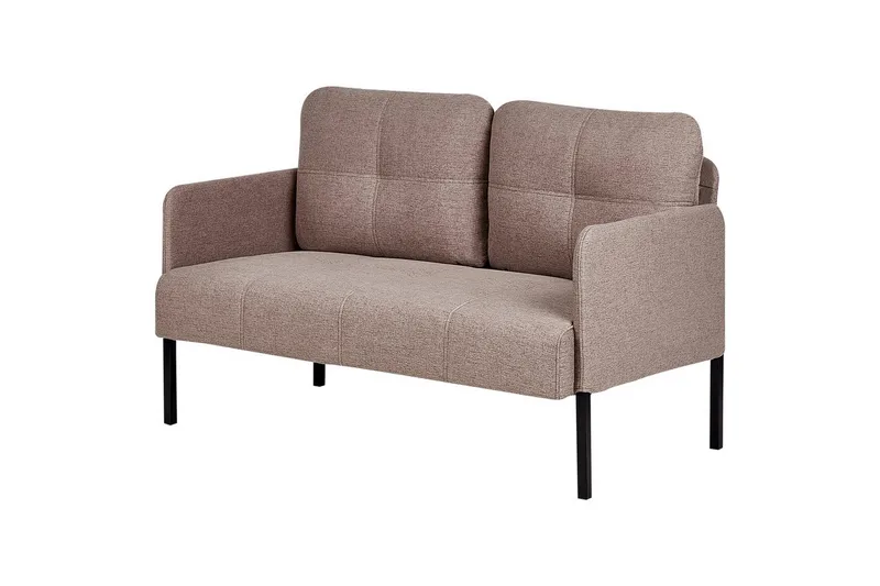2-sitssoffa Beliani Lahti Beige, svart Brown||Black - Møbler - Sofaer - 2 personers sofa