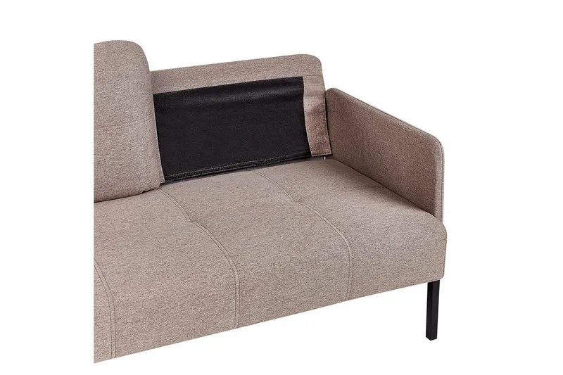 2-sitssoffa Beliani Lahti Beige, svart Brown||Black - Møbler - Sofaer - 2 personers sofa