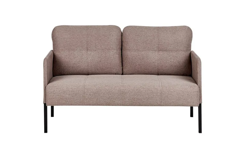2-sitssoffa Beliani Lahti Beige, svart Brown||Black - Møbler - Sofaer - 2 personers sofa