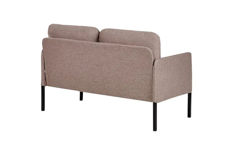 2-sitssoffa Beliani Lahti Beige, svart Brown||Black - Møbler - Sofaer - 2 personers sofa