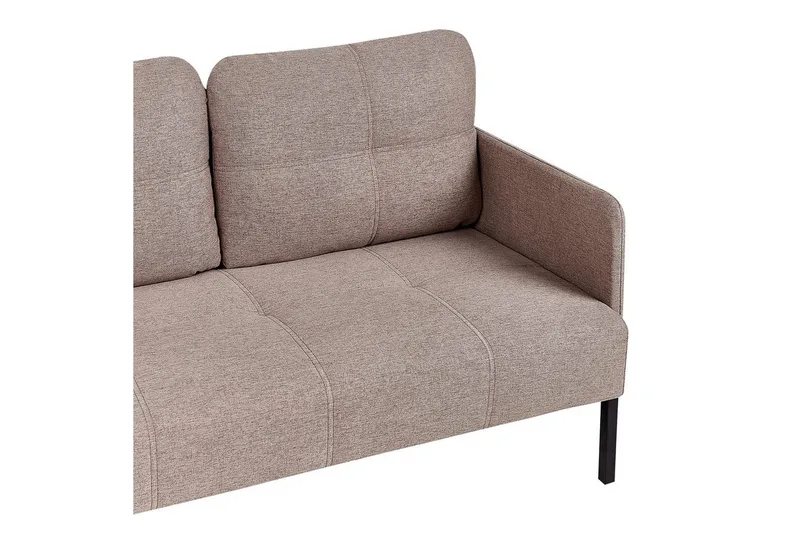 2-sitssoffa Beliani Lahti Beige, svart Brown||Black - Møbler - Sofaer - 2 personers sofa