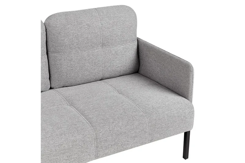 2-sitssoffa Beliani Lahti Beige, svart Light grey||Black - Møbler - Sofaer - 2 personers sofa