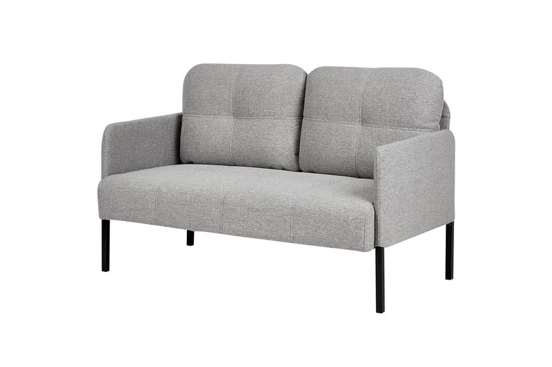 2-sitssoffa Beliani Lahti Beige, svart Light grey||Black - Møbler - Sofaer - 2 personers sofa