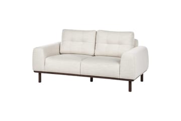 2-sitssoffa Beliani Laurila Beige, mörkt trä Beige||Dark colored wood - Møbler - Sofaer - 2 personers sofa