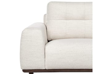 2-sitssoffa Beliani Laurila Beige, mörkt trä Beige||Dark colored wood - Møbler - Sofaer - 2 personers sofa