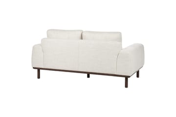 2-sitssoffa Beliani Laurila Beige, mörkt trä Beige||Dark colored wood - Møbler - Sofaer - 2 personers sofa