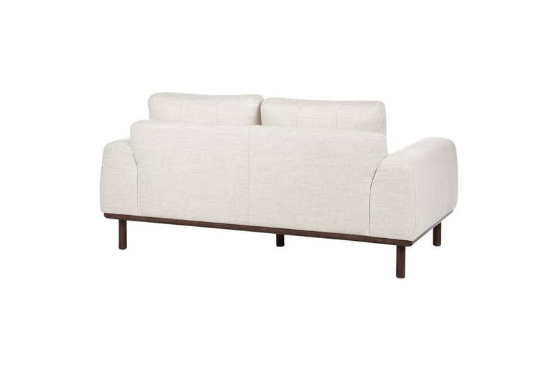 2-sitssoffa Beliani Laurila Beige, mörkt trä Beige||Dark colored wood - Møbler - Sofaer - 2 personers sofa