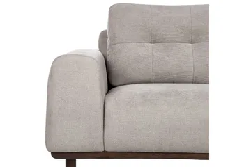 2-sitssoffa Beliani Laurila Beige, mörkt trä Grey||Dark colored wood - Møbler - Sofaer - 2 personers sofa