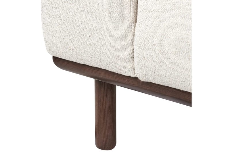 2-sitssoffa Beliani Laurila Beige, mörkt trä NO_BRAND Beige||Dark colored wood - Møbler - Sofaer - 2 personers sofa