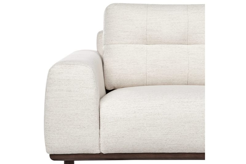 2-sitssoffa Beliani Laurila Beige, mörkt trä NO_BRAND Beige||Dark colored wood - Møbler - Sofaer - 2 personers sofa