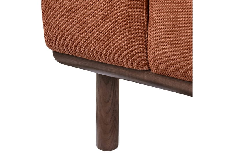 2-sitssoffa Beliani Laurila Beige, mörkt trä NO_BRAND Brown||Dark colored wood - Møbler - Sofaer - 2 personers sofa