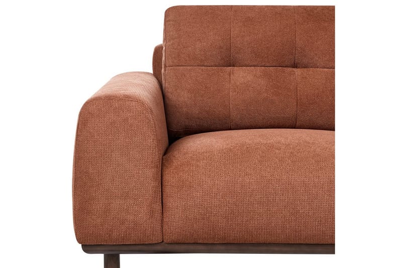 2-sitssoffa Beliani Laurila Beige, mörkt trä NO_BRAND Brown||Dark colored wood - Møbler - Sofaer - 2 personers sofa