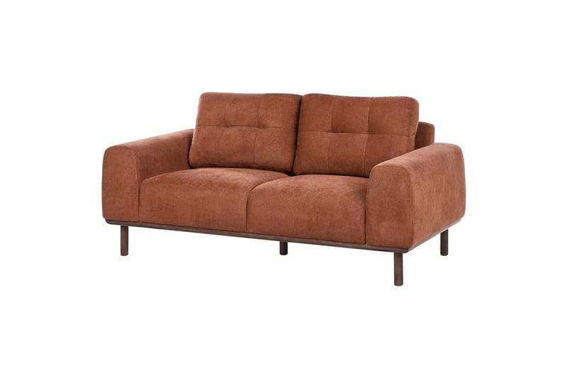 2-sitssoffa Beliani Laurila Beige, mörkt trä NO_BRAND Brown||Dark colored wood - Møbler - Sofaer - 2 personers sofa