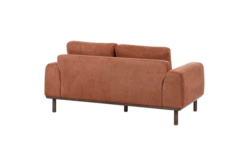 2-sitssoffa Beliani Laurila Beige, mörkt trä NO_BRAND Brown||Dark colored wood - Møbler - Sofaer - 2 personers sofa