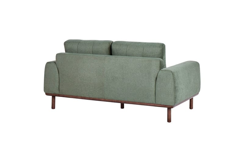 2-sitssoffa Beliani Laurila Beige, mörkt trä NO_BRAND Green||Dark colored wood - Møbler - Sofaer - 2 personers sofa
