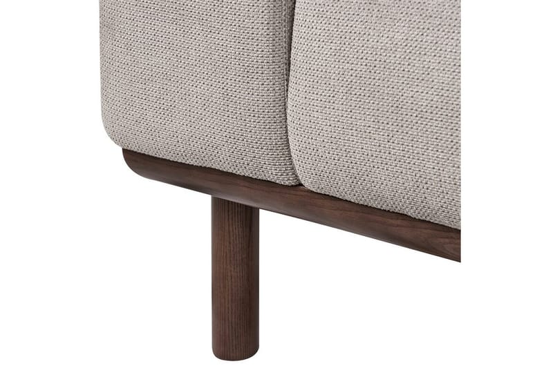 2-sitssoffa Beliani Laurila Beige, mörkt trä NO_BRAND Grey||Dark colored wood - Møbler - Sofaer - 2 personers sofa