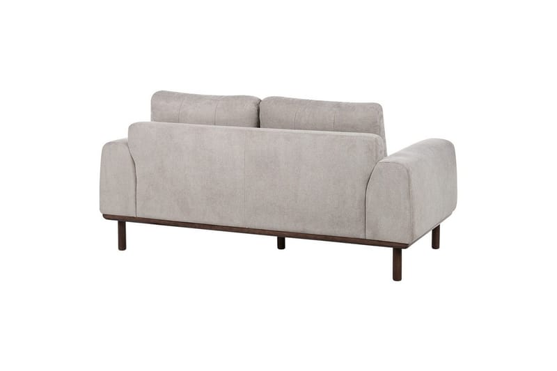 2-sitssoffa Beliani Laurila Beige, mörkt trä NO_BRAND Grey||Dark colored wood - Møbler - Sofaer - 2 personers sofa