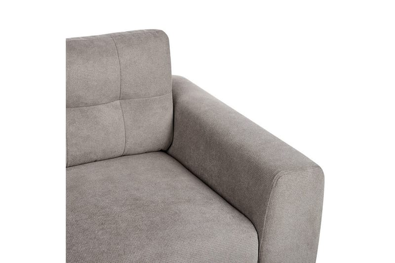 2-sitssoffa Beliani Laurila Beige, mörkt trä NO_BRAND Grey||Dark colored wood - Møbler - Sofaer - 2 personers sofa