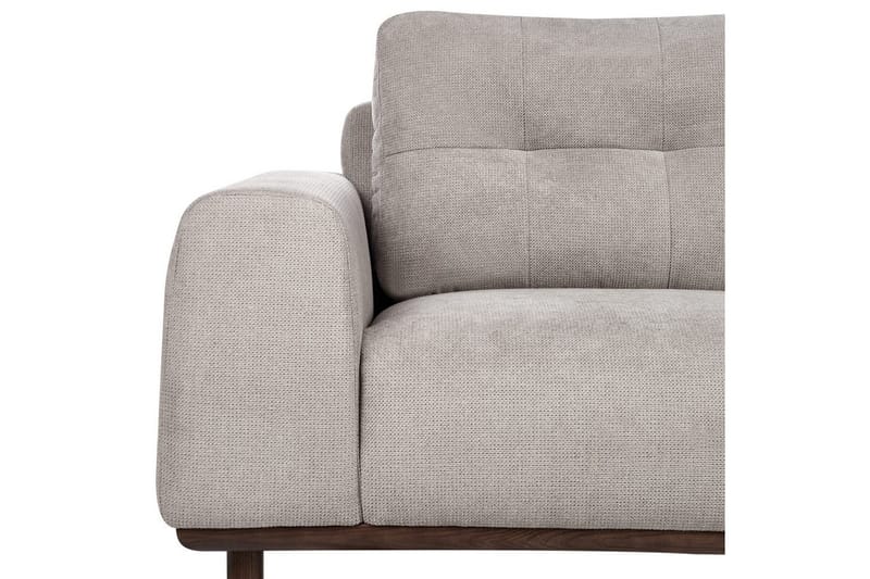 2-sitssoffa Beliani Laurila Beige, mörkt trä NO_BRAND Grey||Dark colored wood - Møbler - Sofaer - 2 personers sofa