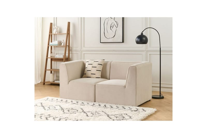 2-sitssoffa Beliani Lemvig Beige Beige - Møbler - Sofaer - Modulsofaer - Komplet modulsofa