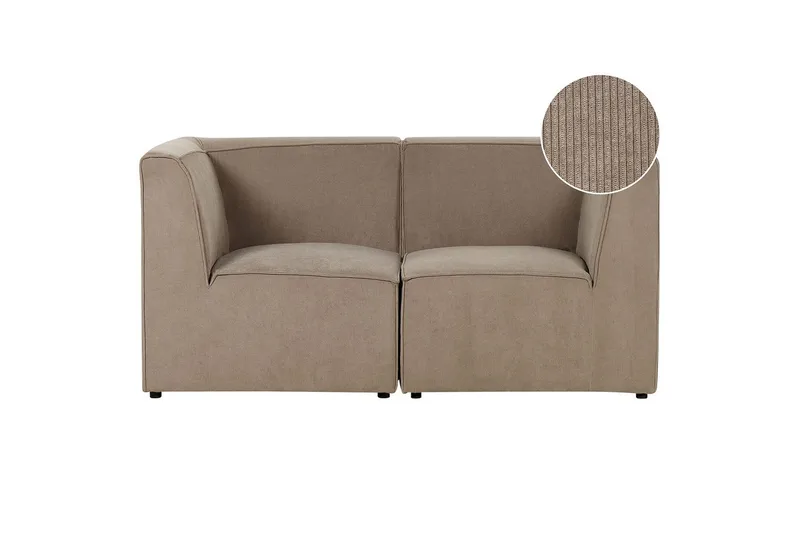 2-sitssoffa Beliani Lemvig Beige Taupe, undefined