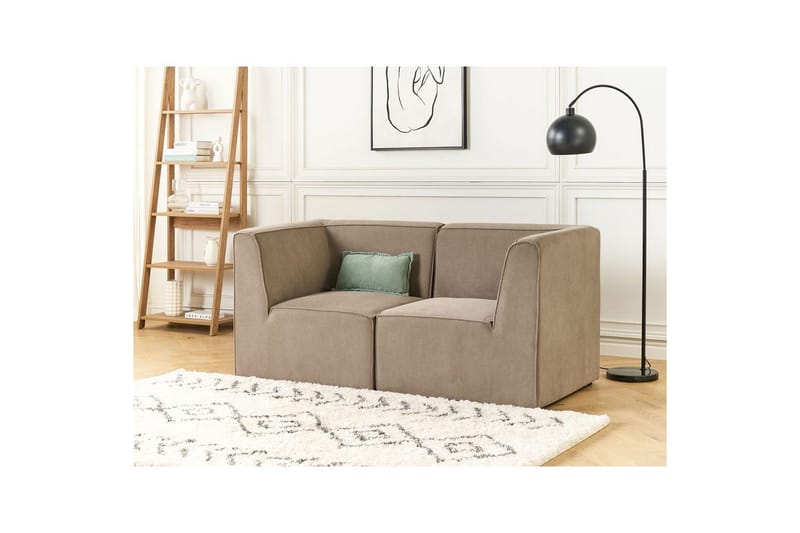 2-sitssoffa Beliani Lemvig Beige Taupe - Møbler - Sofaer - Modulsofaer - Komplet modulsofa