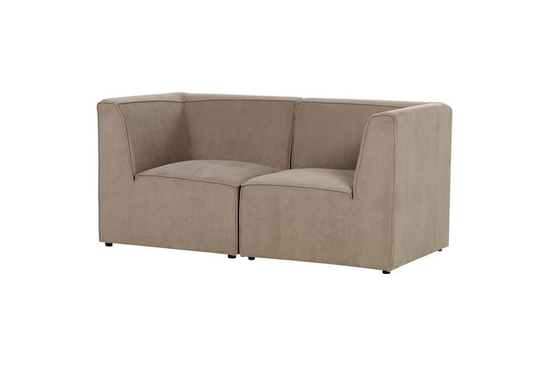 2-sitssoffa Beliani Lemvig Beige Taupe - Møbler - Sofaer - Modulsofaer - Komplet modulsofa