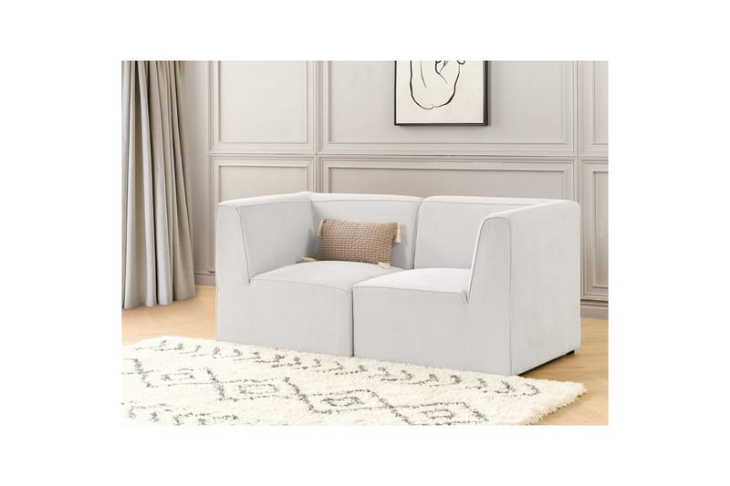 2-sitssoffa Beliani Lemvig Beige White - Møbler - Sofaer - Modulsofaer - Komplet modulsofa