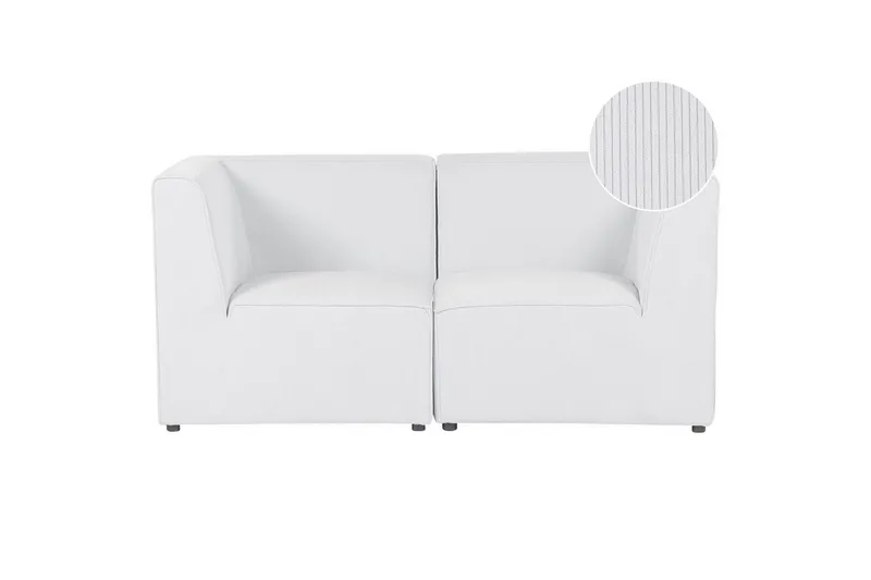 2-sitssoffa Beliani Lemvig Beige White - Møbler - Sofaer - Modulsofaer - Komplet modulsofa