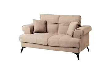 2-sitssoffa Beliani Skive Beige Brown - Brun - Møbler - Sofaer - 2 personers sofa
