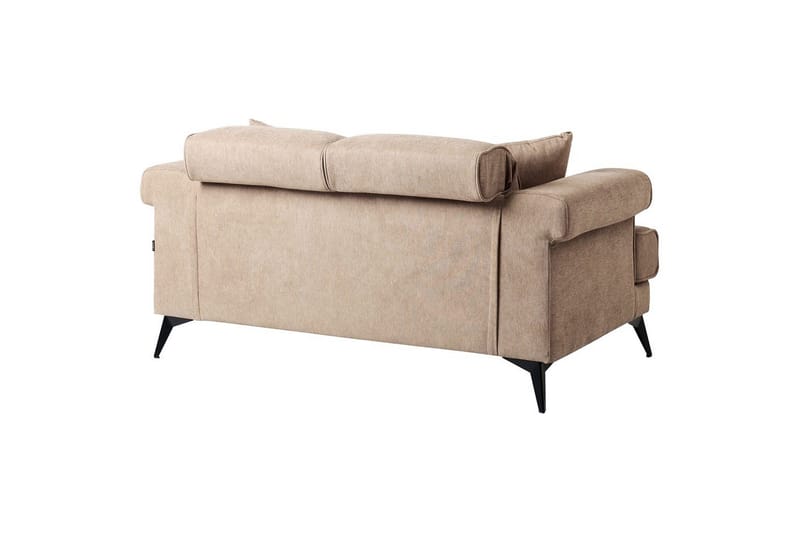 2-sitssoffa Beliani Skive Beige Brown - Brun - Møbler - Sofaer - 2 personers sofa