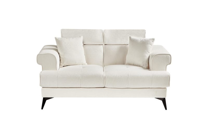 2-sitssoffa Beliani Skive Beige NO_BRAND White||Black - Møbler - Sofaer - 2 personers sofa