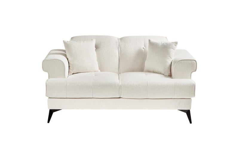 2-sitssoffa Beliani Skive Beige NO_BRAND White||Black - Møbler - Sofaer - 2 personers sofa