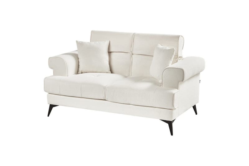 2-sitssoffa Beliani Skive Beige NO_BRAND White||Black - Møbler - Sofaer - 2 personers sofa