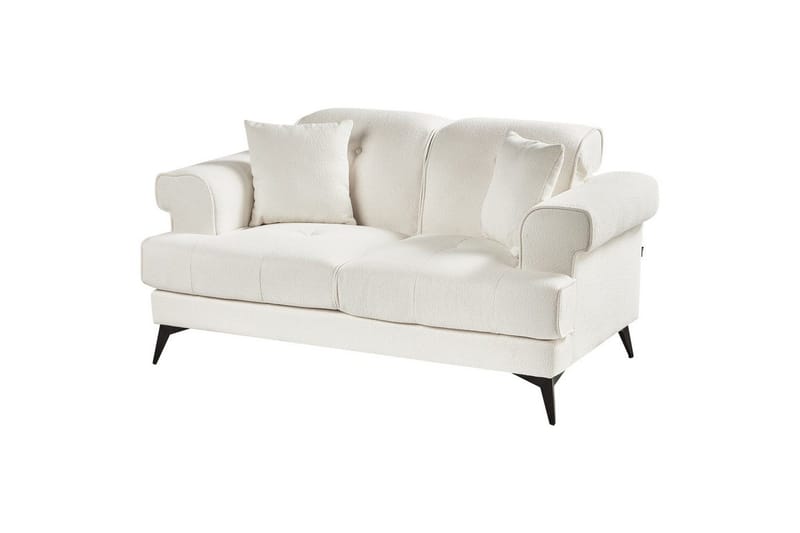 2-sitssoffa Beliani Skive Beige NO_BRAND White||Black - Møbler - Sofaer - 2 personers sofa