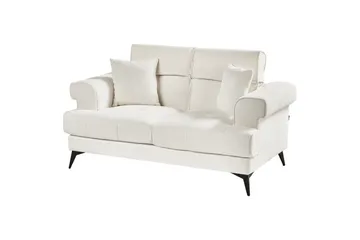 2-sitssoffa Beliani Skive Beige White||Black - Møbler - Sofaer - 2 personers sofa