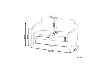 2-sitssoffa Beliani Trosa Beige, guld Beige||GOLD - Møbler - Sofaer - 2 personers sofa