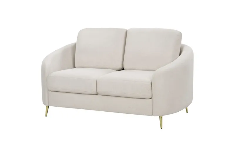 2-sitssoffa Beliani Trosa Beige, guld Beige||GOLD - Møbler - Sofaer - 2 personers sofa