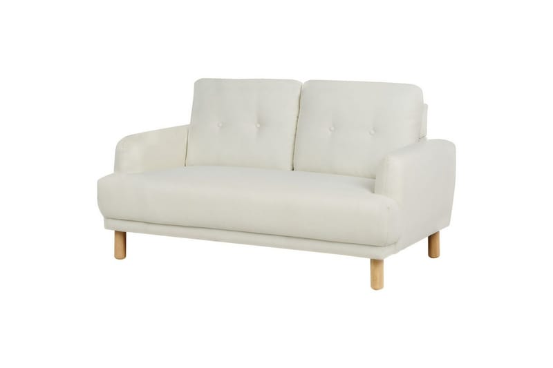 2-sitssoffa Beliani Tuve Beige, ljust trä, Bouclé White||Light colored wood VALUE_MISSING_4 - Møbler - Sofaer - 2 personers sofa