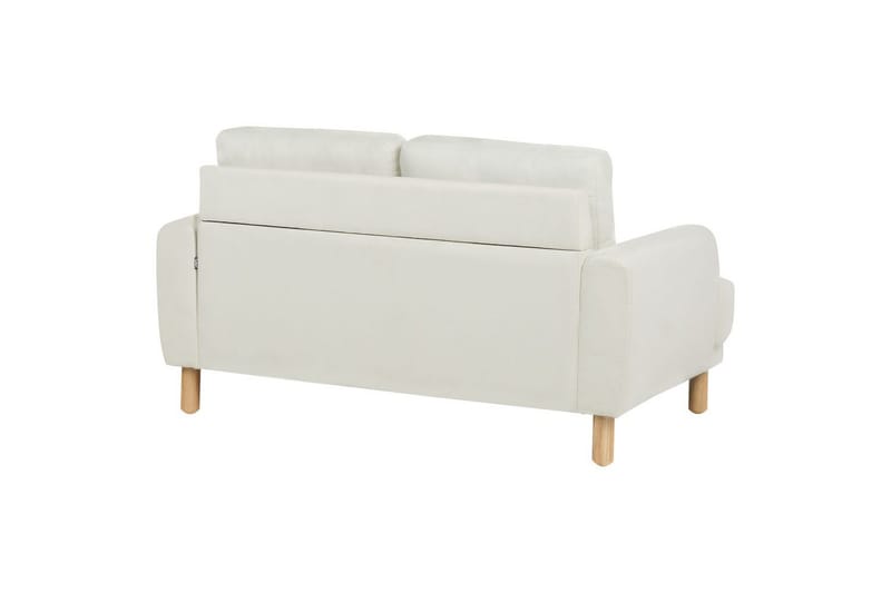 2-sitssoffa Beliani Tuve Beige, ljust trä, Bouclé White||Light colored wood VALUE_MISSING_4 - Møbler - Sofaer - 2 personers sofa