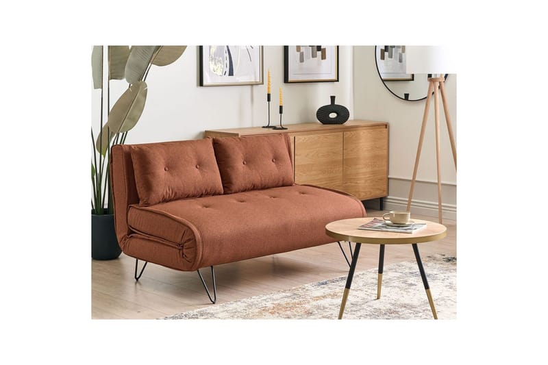 2-sitssoffa Vestfold Orange||Black - Møbler - Sofaer - Sovesofaer