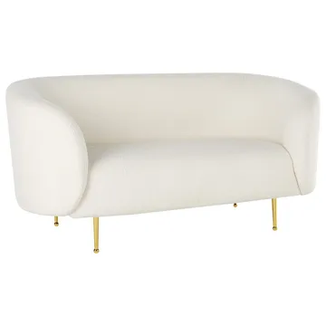 2-personers sofa Loen - Hvid, guld - Møbler - Sofaer - 2 personers sofa