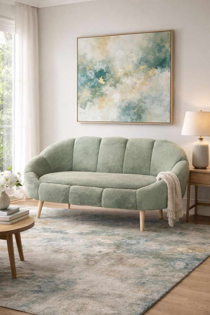 2-personers sofa Atelier Del Sofa Lida (130 x 105 x 50 cm) Grøn - Møbler - Sofaer - 2 personers sofa