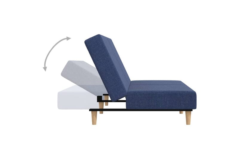 2-personers daybed stof blå - Blå - Møbler - Sofaer - Daybed