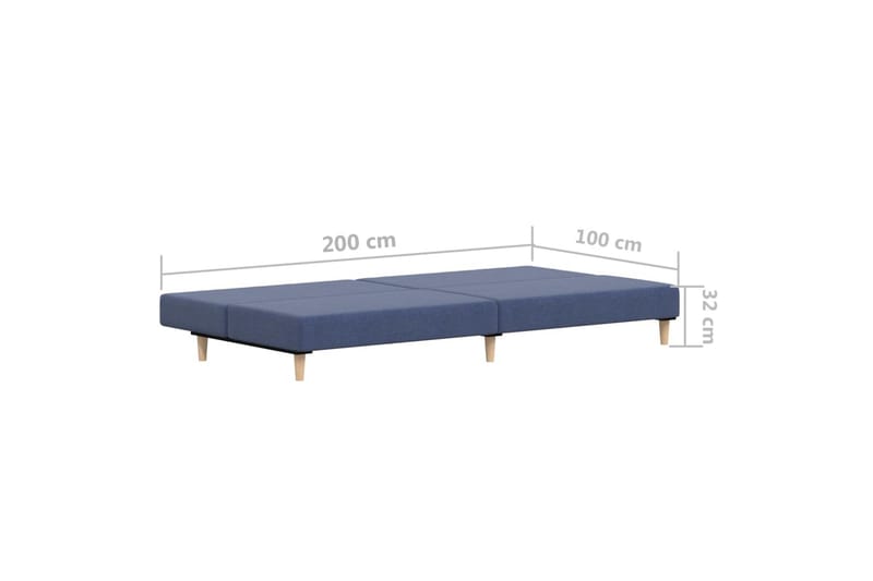2-personers daybed stof blå - Blå - Møbler - Sofaer - Daybed