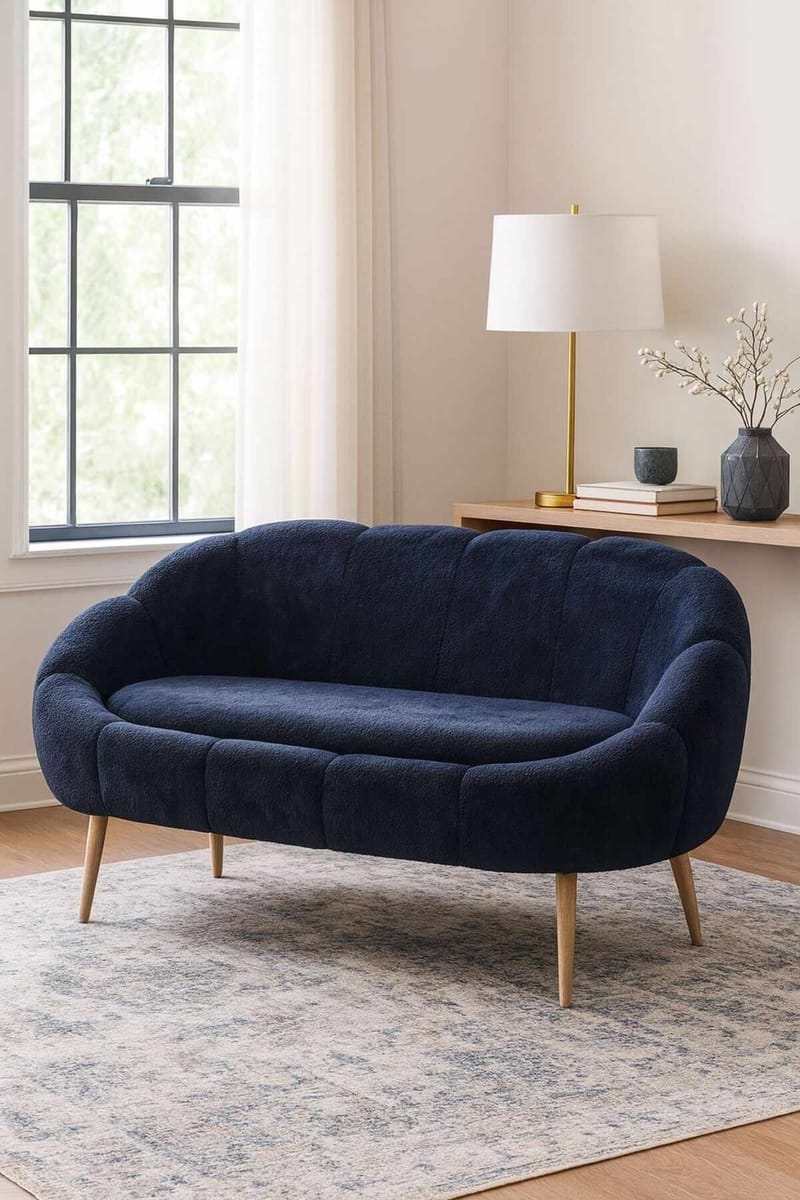 2-personers sofa Atelier Del Sofa Lida (130 x 105 x 50 cm) Antracit - Møbler - Sofaer - 2 personers sofa