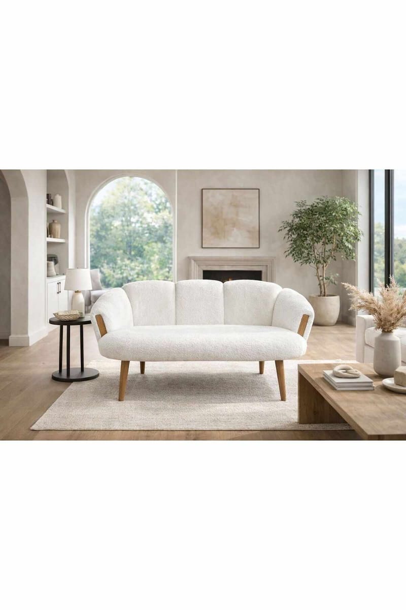 2-personers sofa Atelier Del Sofa Star (128 x 102 x 65 cm) Hvid - Møbler - Sofaer - 2 personers sofa